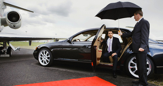 Limo at airport