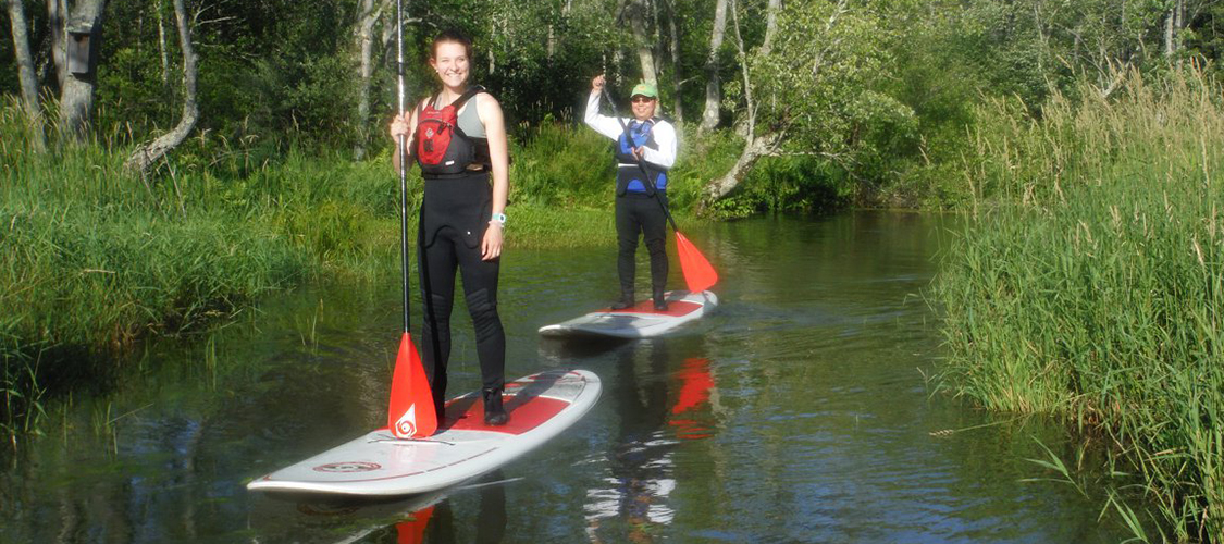 paddleboarding..